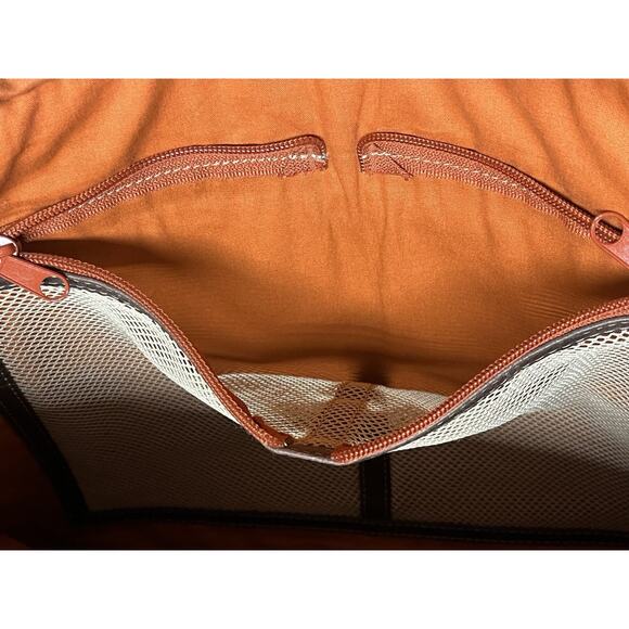 Fossil Key Per Quilted Messenger Bag Laptop Bag Computer Tote Brown & Or… - Picture 8 of 12